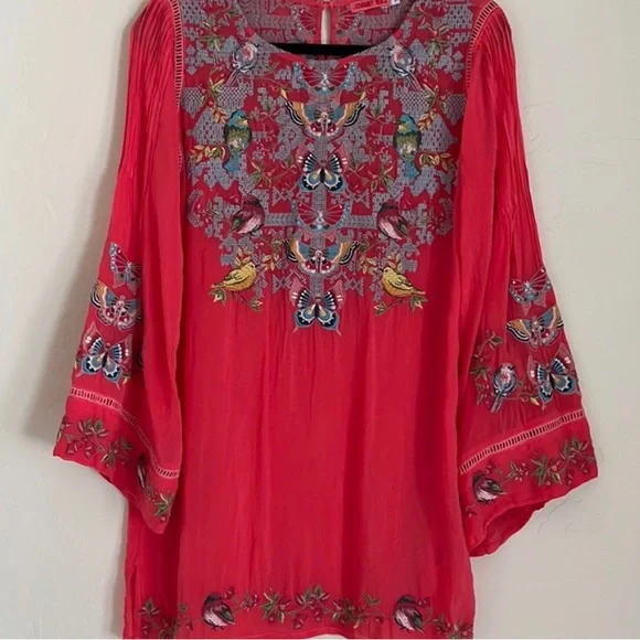 Johnny Was Farfalla extremely heavily embroidered blouse NWT RARE - Picture 4 of 11